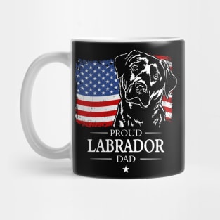 Proud Labrador Dad American Flag patriotic dog Mug